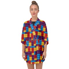 Lego Background Game Half Sleeve Chiffon Kimono