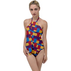 Lego Background Game Go With The Flow One Piece Swimsuit