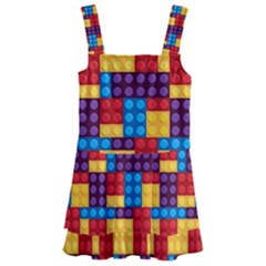 Lego Background Game Kids  Layered Skirt Swimsuit