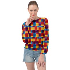 Lego Background Game Banded Bottom Chiffon Top