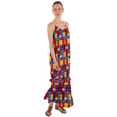 Lego Background Game Cami Maxi Ruffle Chiffon Dress