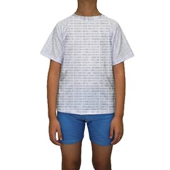 Binary Background Kids  Short Sleeve Swimwear by Bajindul