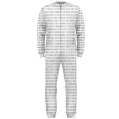 Binary Background Onepiece Jumpsuit (men)  by Bajindul