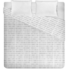 Binary Background Duvet Cover Double Side (king Size) by Bajindul