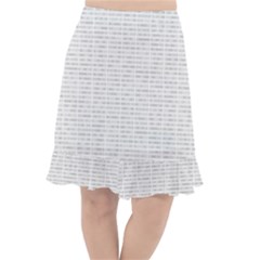 Binary Background Fishtail Chiffon Skirt