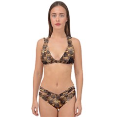 Wallpaper Iron Double Strap Halter Bikini Set