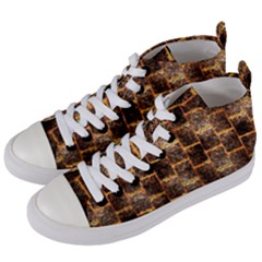 Wallpaper Iron Women s Mid-top Canvas Sneakers by HermanTelo