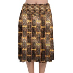 Wallpaper Iron Velvet Flared Midi Skirt by HermanTelo