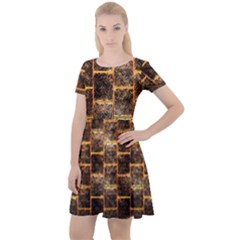 Wallpaper Iron Cap Sleeve Velour Dress  by HermanTelo