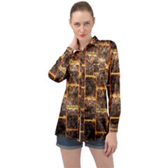 Wallpaper Iron Long Sleeve Satin Shirt