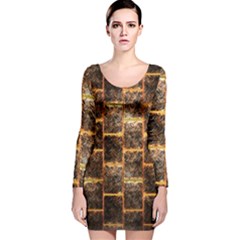 Wallpaper Iron Long Sleeve Velvet Bodycon Dress