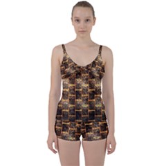 Wallpaper Iron Tie Front Two Piece Tankini by HermanTelo