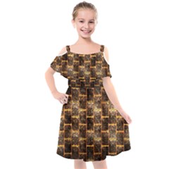 Wallpaper Iron Kids  Cut Out Shoulders Chiffon Dress