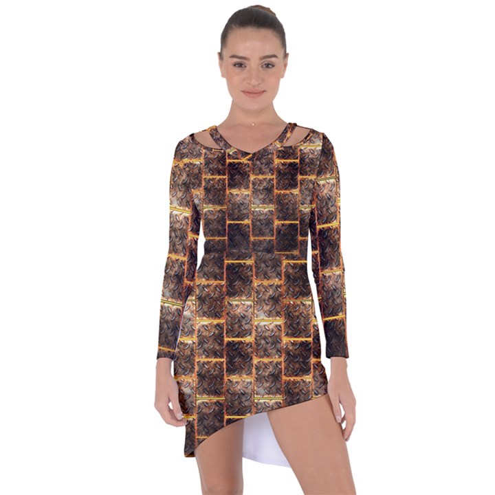 Wallpaper Iron Asymmetric Cut-Out Shift Dress