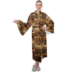 Wallpaper Iron Maxi Tie Front Velour Kimono