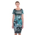 Elegant Floral Design With Butterflies Classic Short Sleeve Midi Dress View1