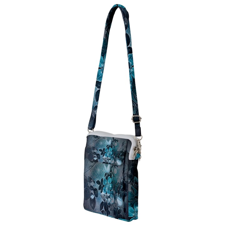 Elegant Floral Design With Butterflies Multi Function Travel Bag