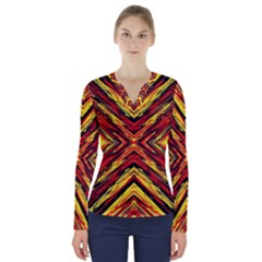 Ml-c5-1 V-neck Long Sleeve Top by ArtworkByPatrick