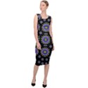 Lilies And Decorative Stars Of Freedom Sleeveless Pencil Dress View3