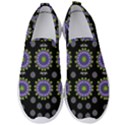 Lilies And Decorative Stars Of Freedom Men s Slip On Sneakers View1