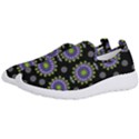 Lilies And Decorative Stars Of Freedom Men s Slip On Sneakers View2