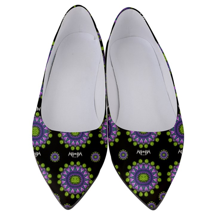 Lilies And Decorative Stars Of Freedom Women s Low Heels