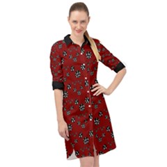 Regine98745 Long Sleeve Mini Shirt Dress