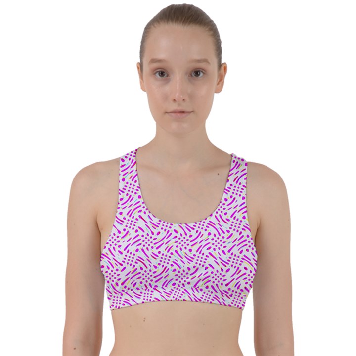 Crazypink Back Weave Sports Bra