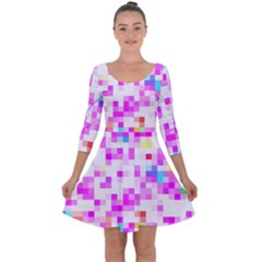 Pixelpink Quarter Sleeve Skater Dress