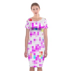 Pixelpink Classic Short Sleeve Midi Dress by designsbyamerianna