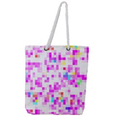 Pixelpink Full Print Rope Handle Tote (large) by designsbyamerianna