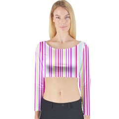 Brightstrips Long Sleeve Crop Top