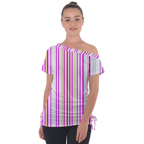 Brightstrips Tie-up Tee by designsbyamerianna