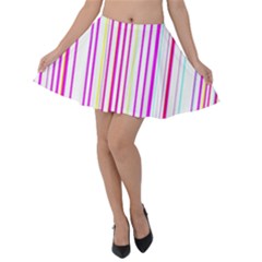 Brightstrips Velvet Skater Skirt by designsbyamerianna