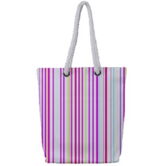 Brightstrips Full Print Rope Handle Tote (small) by designsbyamerianna