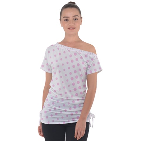 Polka Dot Summer Tie-up Tee by designsbyamerianna