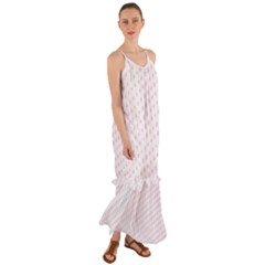 Polka Dot Summer Cami Maxi Ruffle Chiffon Dress