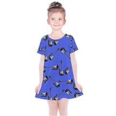 Guitar Instruments Music Rock Kids  Simple Cotton Dress by Bajindul