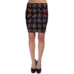 Scissors Pattern Colorful Prismatic Bodycon Skirt