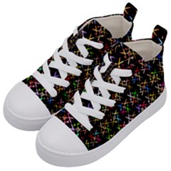 Scissors Pattern Colorful Prismatic Kids  Mid-top Canvas Sneakers by HermanTelo