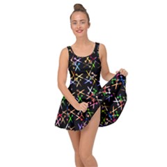 Scissors Pattern Colorful Prismatic Inside Out Casual Dress by HermanTelo