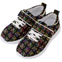 Scissors Pattern Colorful Prismatic Kids  Velcro Strap Shoes View2