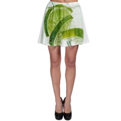 Lime Club Soda Drink Cocktail Skater Skirt by Pakrebo