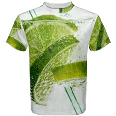 Lime Club Soda Drink Cocktail Men s Cotton Tee by Pakrebo