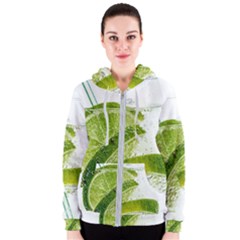 Lime Club Soda Drink Cocktail Women s Zipper Hoodie by Pakrebo