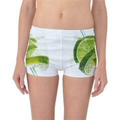 Lime Club Soda Drink Cocktail Reversible Boyleg Bikini Bottoms by Pakrebo