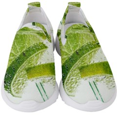 Lime Club Soda Drink Cocktail Kids  Slip On Sneakers by Pakrebo