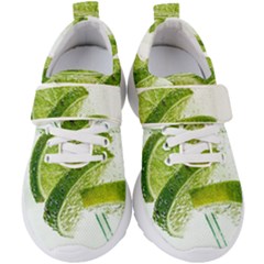 Lime Club Soda Drink Cocktail Kids  Velcro Strap Shoes by Pakrebo