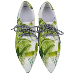 Lime Club Soda Drink Cocktail Pointed Oxford Shoes by Pakrebo