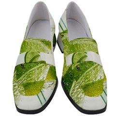 Lime Club Soda Drink Cocktail Women s Chunky Heel Loafers by Pakrebo